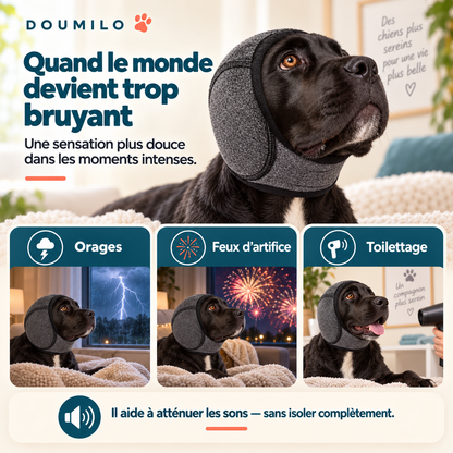 Protège-oreilles apaisant pour chien