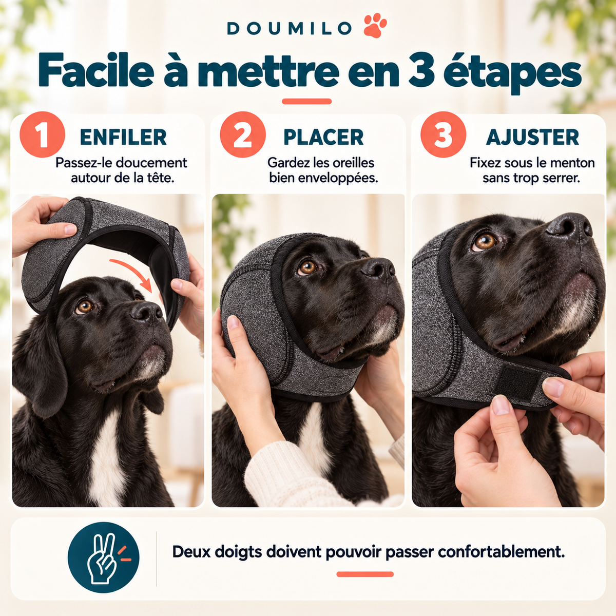Protège-oreilles apaisant pour chien